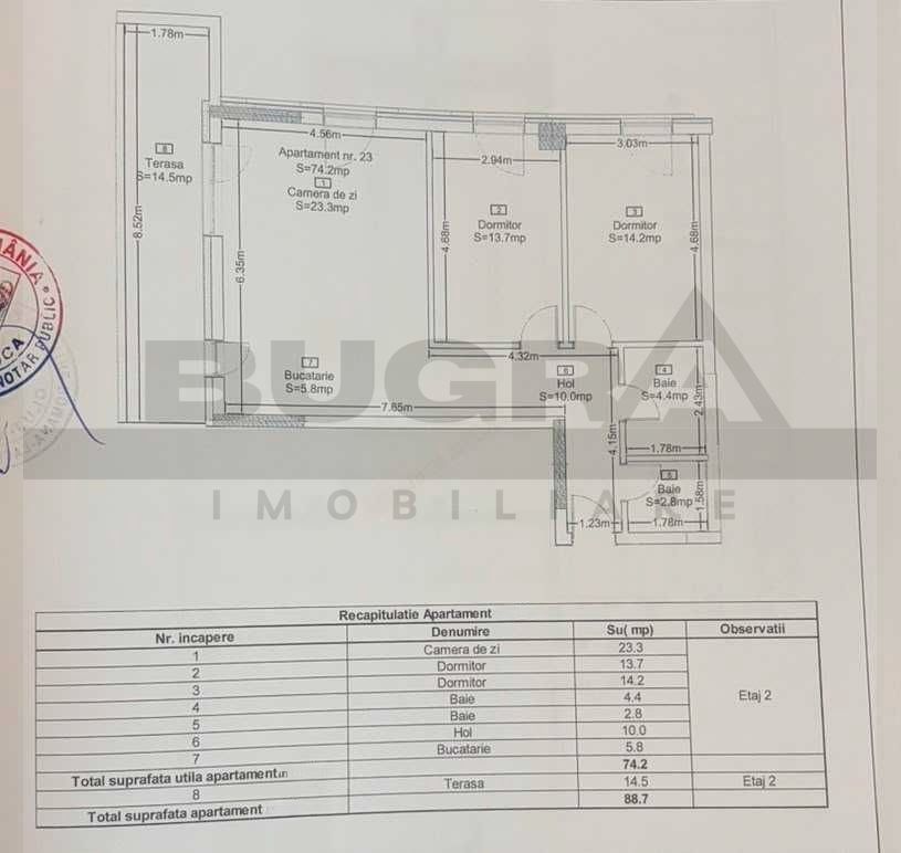 Apartament de 3 camere, bloc nou, 74mp, parcare, boxa, cartier Zorilor - Poză 7