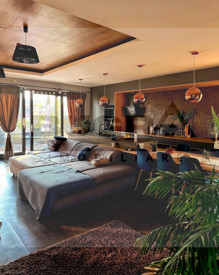 Penthouse ultrafinisat 120mp, 2 parcari, terasa 45mp, cartier Borhanci - Poză 1