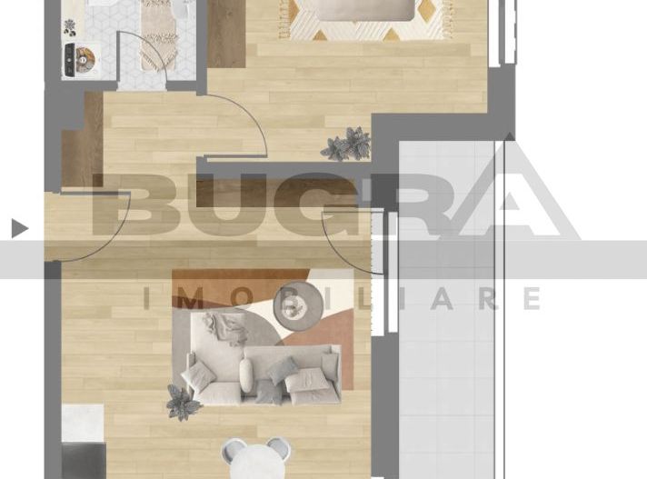 Apartament 2 camere, 54mp, balcon, garaj, zona C. Coposu - Poză 3