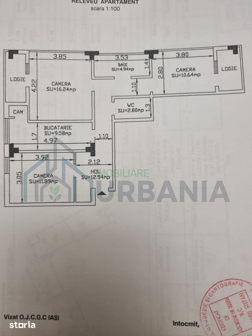 Apartament 3 camere de vânzare, Podu de Fier, Iași - Poză 21