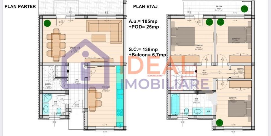 Casă tip duplex cu 4 camere, complet Mobilat, Selimbar - Schiță 23