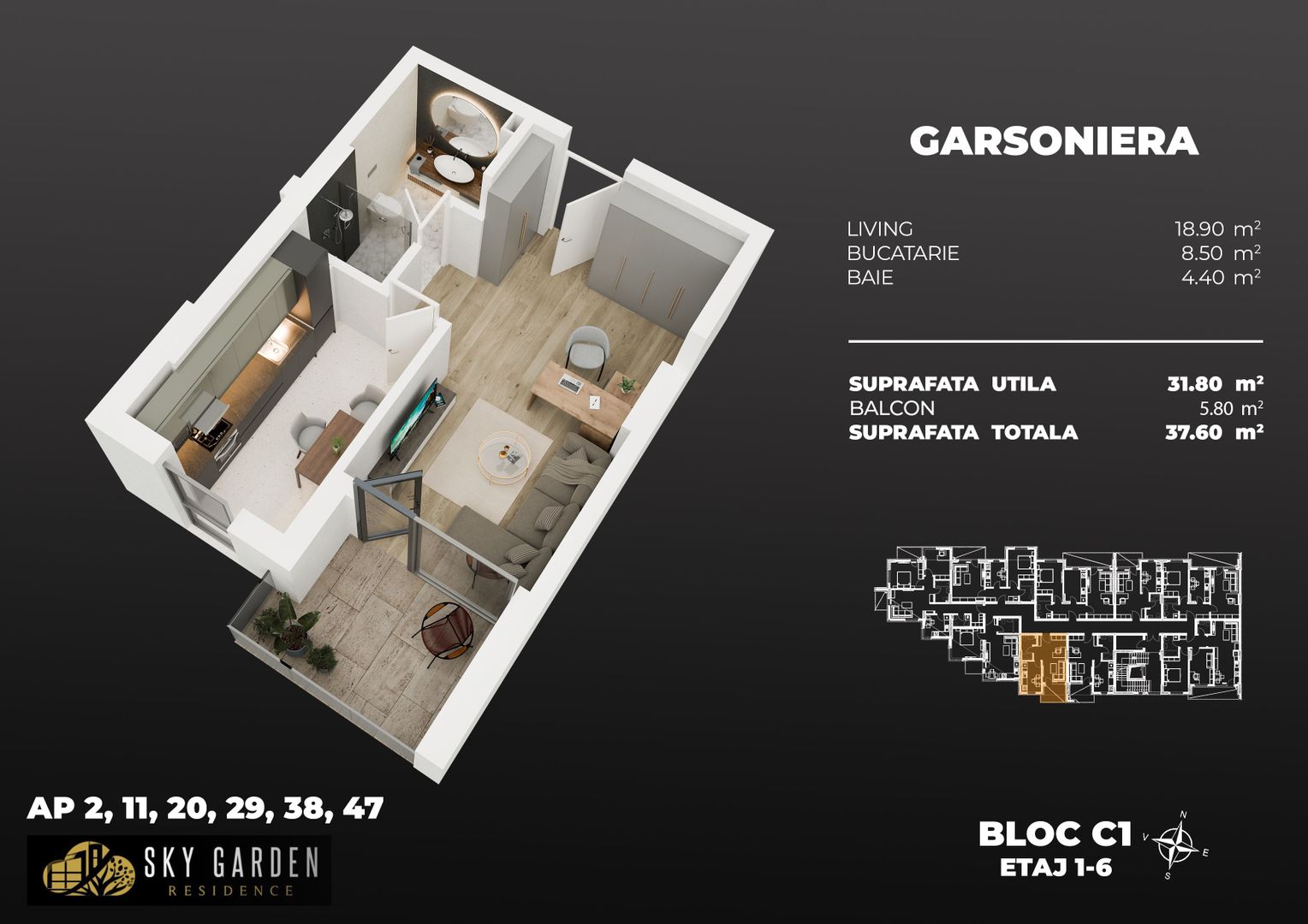 garsoniera dec 3min metrou Berceni - Poză 3