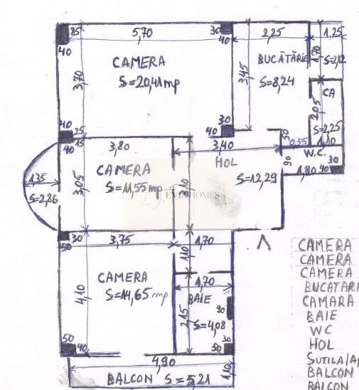 3 camere/2 băi/Zona Cinema Marasti - Schiță 10