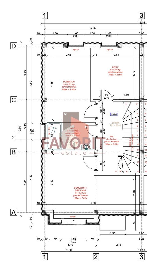 Duplex 4 camere | La asfalt | Toate utilitatile | Statie de autobuz - Schiță 19