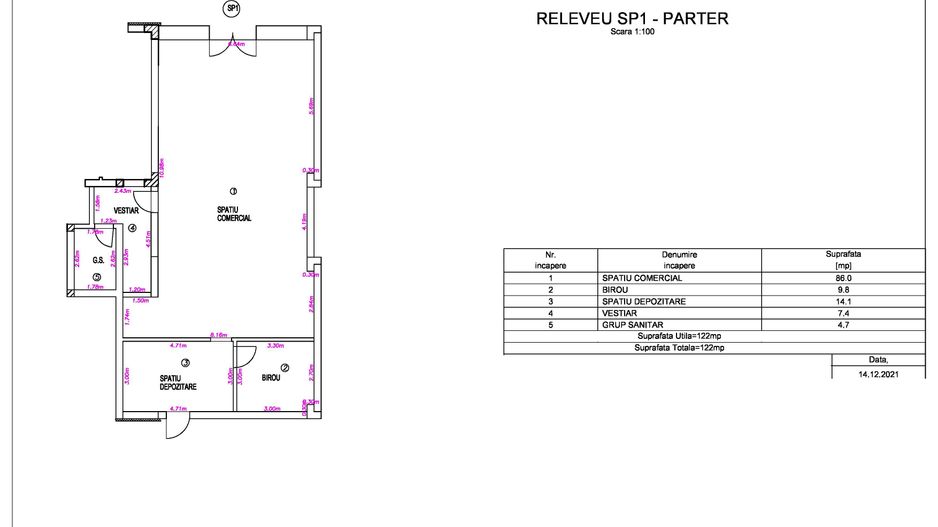Spatiu comercial de vanzare cartier Tractorul (zona noua) - Schiță 2