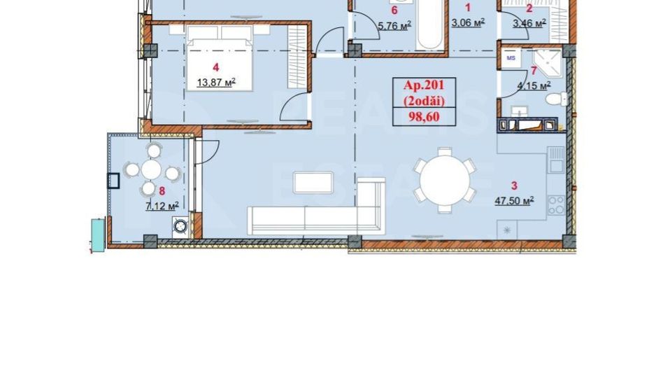 Vânzare, apartament, 3 camere, strada Grenoble, Botanica - Poză 4