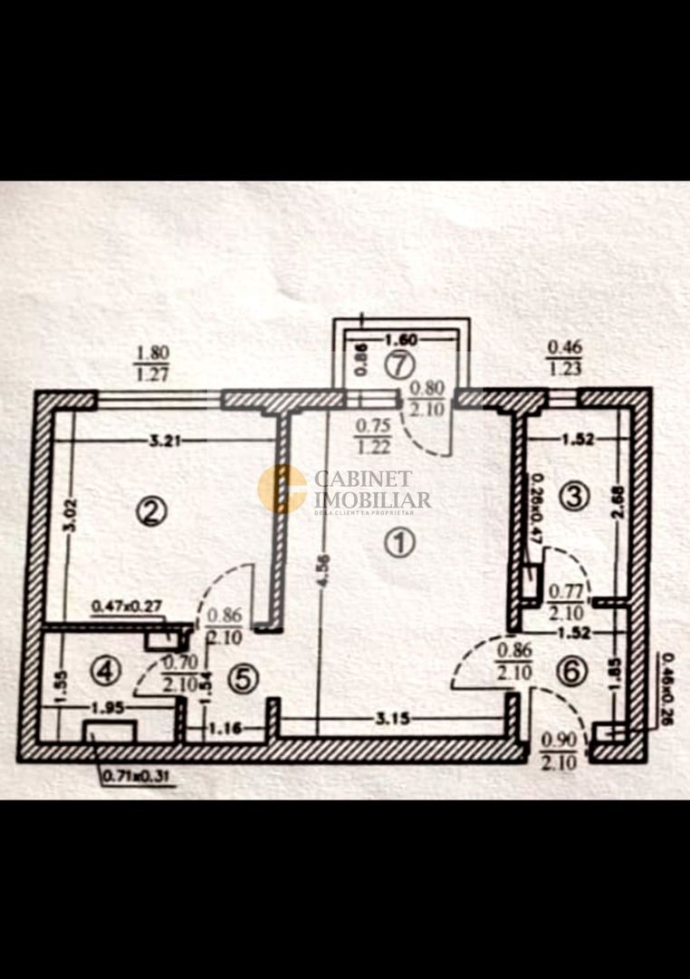 2 Camere | 1977 | Renovat | Utilat | Metrou Gorjului - 5 min - Schiță 8