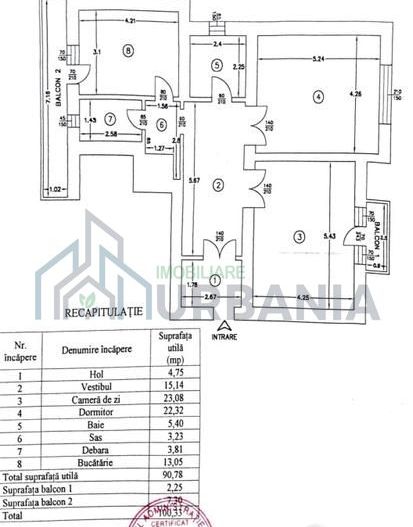 Apartament spatios 2 camere Pascani deal Pav S - Poză 9