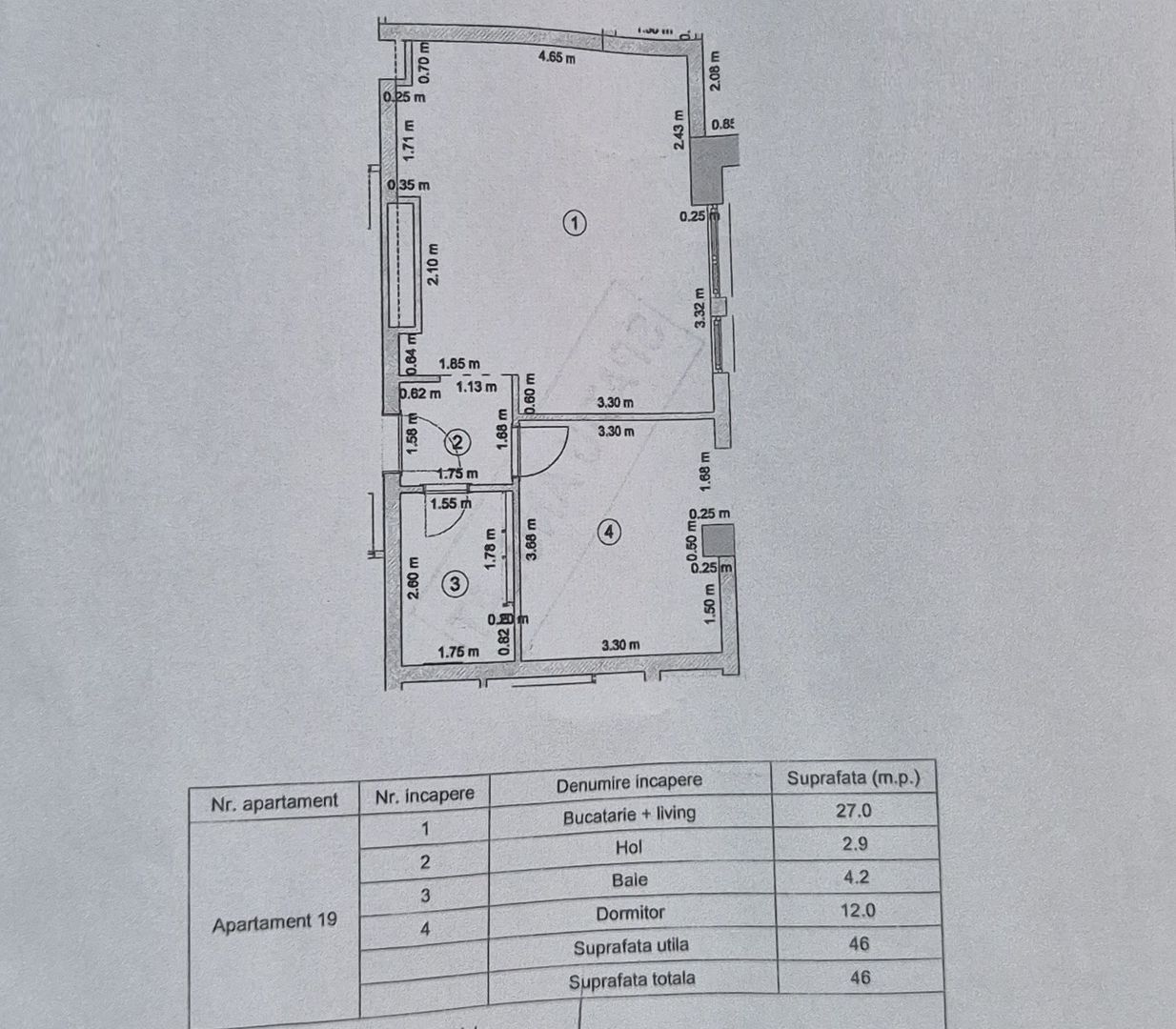 Studio mobilat și utilat, bloc 2020, etaj 3 – Terasă comuna amenajată - Schiță 15