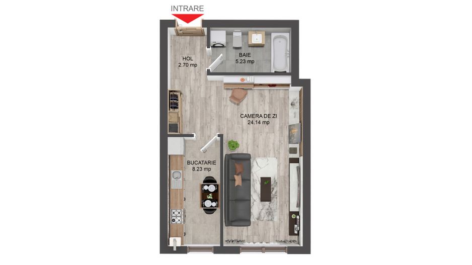 Studio 40 mp, Balcon, Zona Selimbar Comision 0 - Poză 1