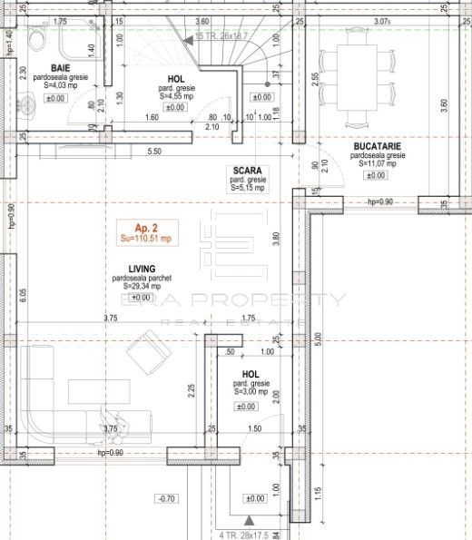 Casă de tip quadruplex, 4 camere, 110 mp utili – Cartierul Arhitectilor - Schiță 10
