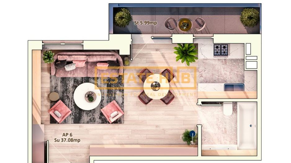 Apartament nou 1 camera | Str Dorobantilor | Comision 0% - Poză 2