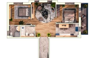 Apartament 3 camere Dorobanților Cluj imobil nou cu CF - Schiță 10