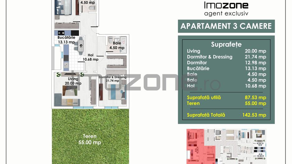 3 Camere | 55 mp Curte | langa Autogara Militari | Metrou Pacii | Militari - Poză 1