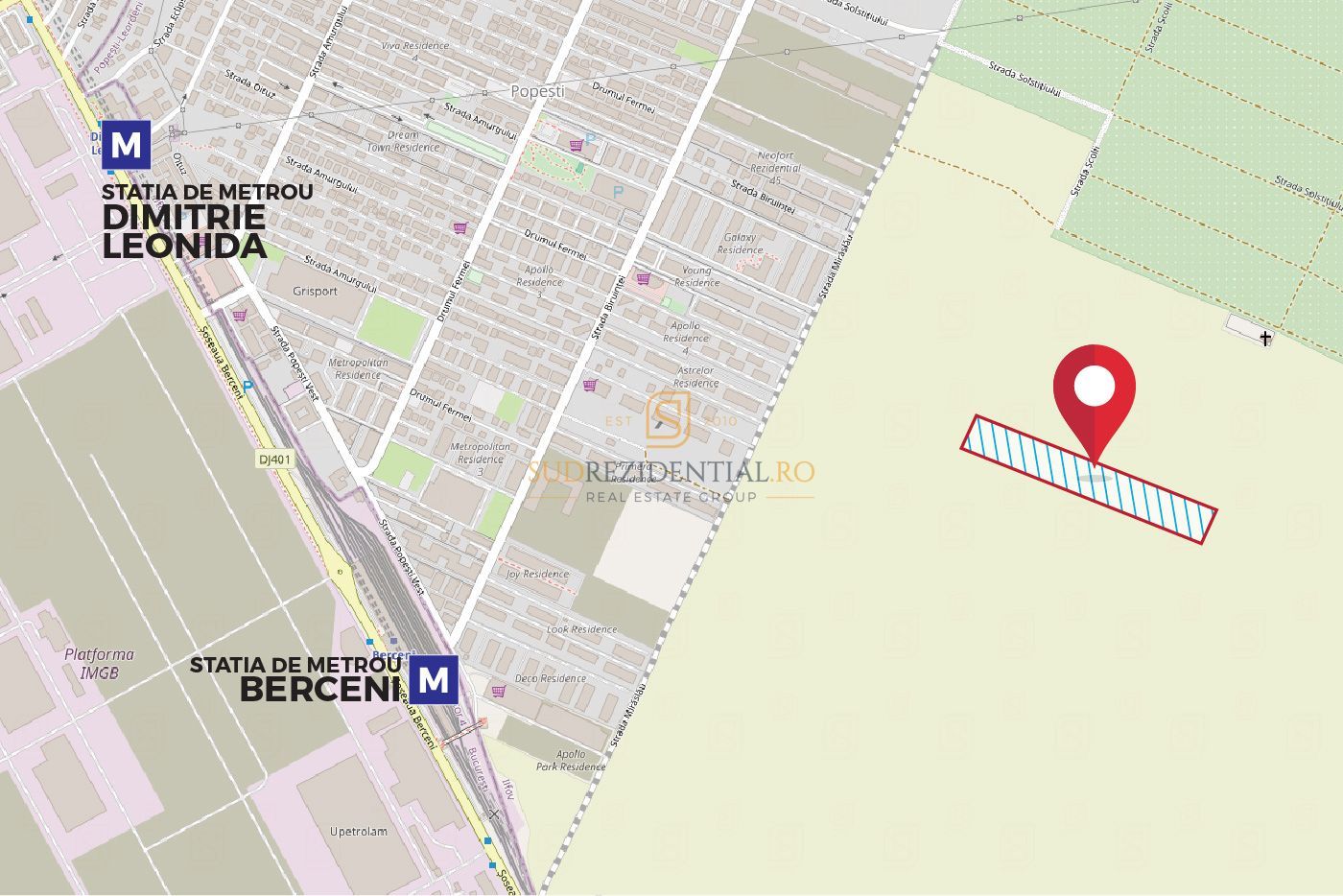 Lot de teren, Popesti-Leordeni, metrou Berceni, ideal investitie - Poză 2