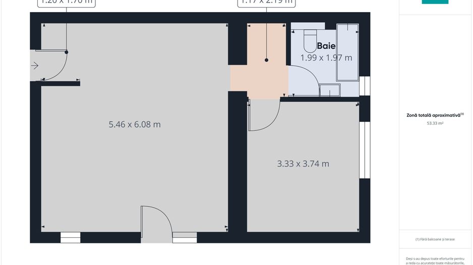 Penthouse două camere zona Ikea- OPORTUNITATE UNICĂ - Poză 9