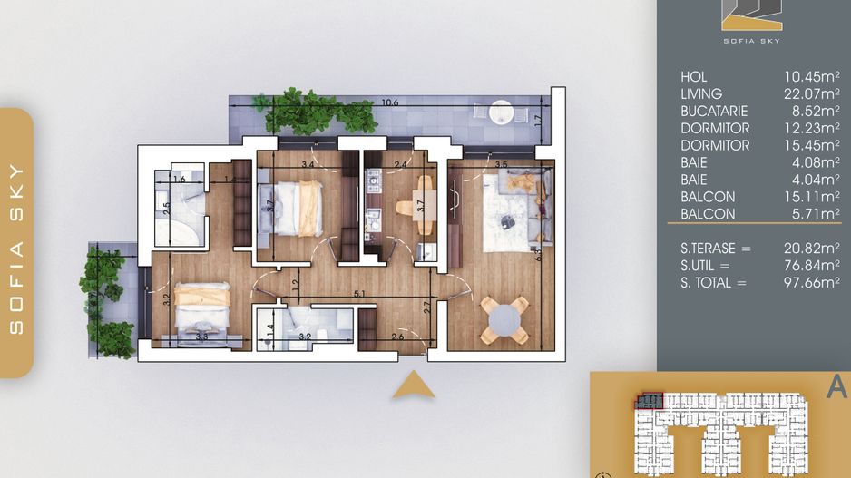 3 CAMERE APROAPE DE METROU TECLU - Poză 1