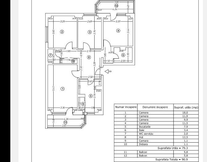 Apartament 4 camere decomandat, 2 băi, etaj 3, Șos. Alexandriei - Poză 7