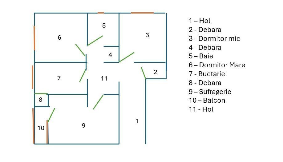 3camere, dec Pta Centrala, etaj 1 - Poză 3