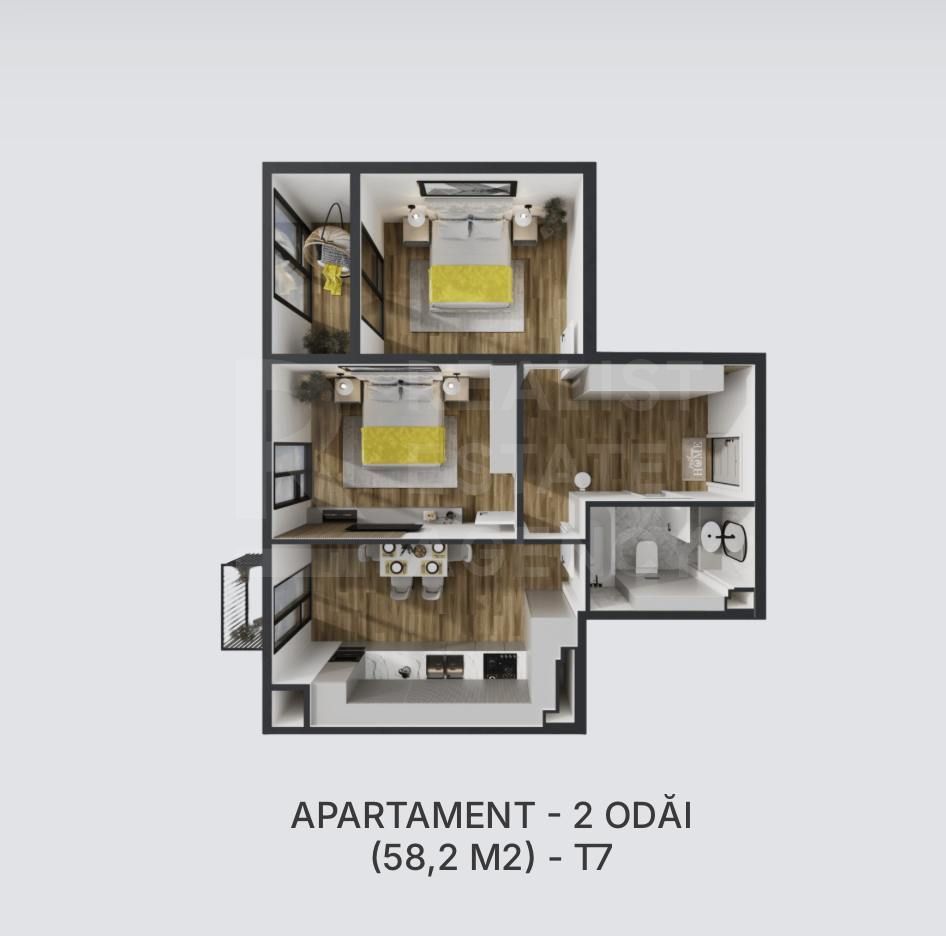 Vânzare, apartament, 2 camere, str. Jubiliară, Botanica - Poză 3