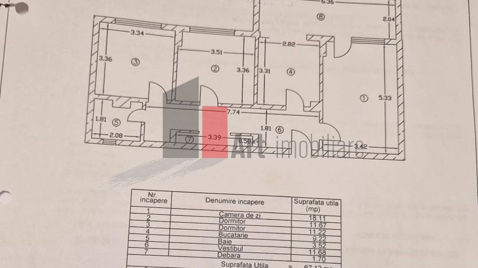 Apartament 3 camere Militari - Poză 8