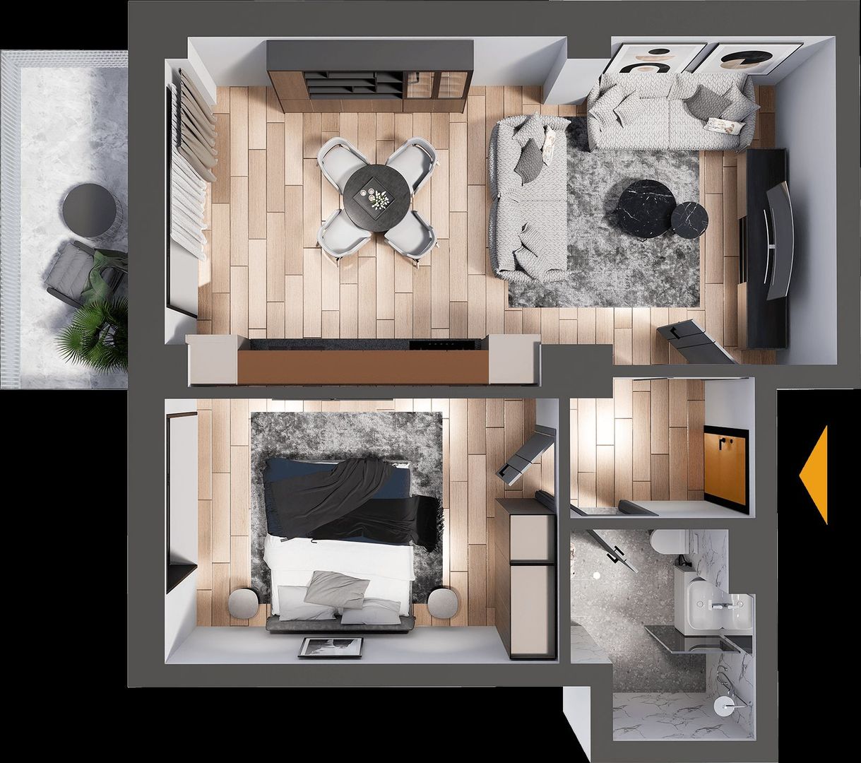 Promo! Apartament NOU 2 camere 62 mp + loc de parcare Cug 126800 euro - Poză 8