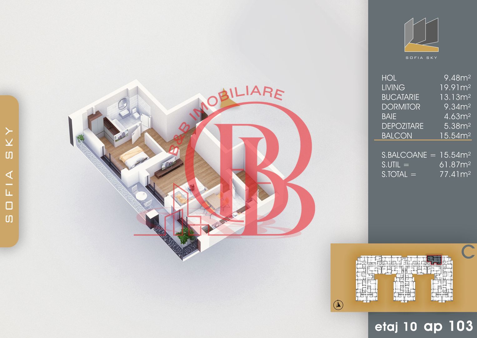 Apartament 2 camere Finalizat 7 min Metrou Nicolae Teclu - Schiță 2