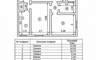 DE VANZARE 3 CAMERE  | DRUMUL TABEREI | ALEEA  COMPOZITORILOR | METROU - Schiță 7