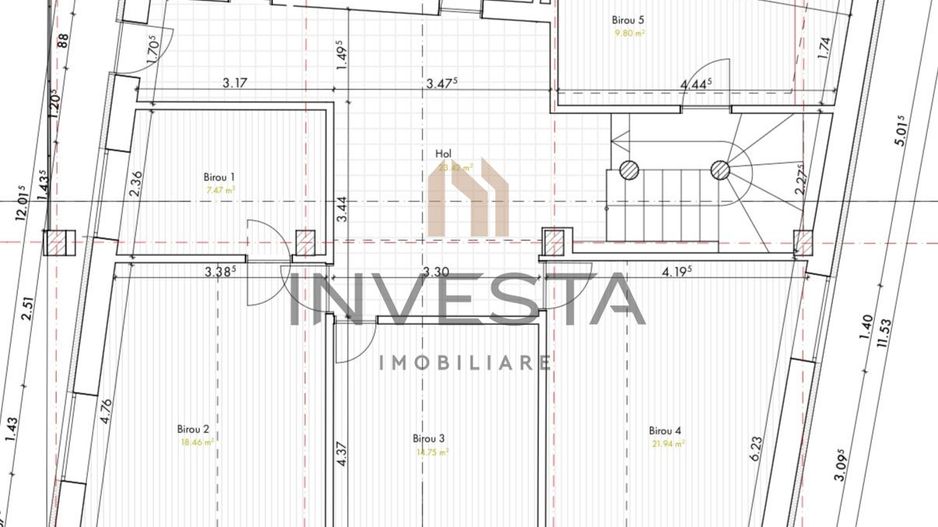 Cladire Individuala 311 mp |  Central | Ideal pentru Birouri, Clinica! - Schiță 6