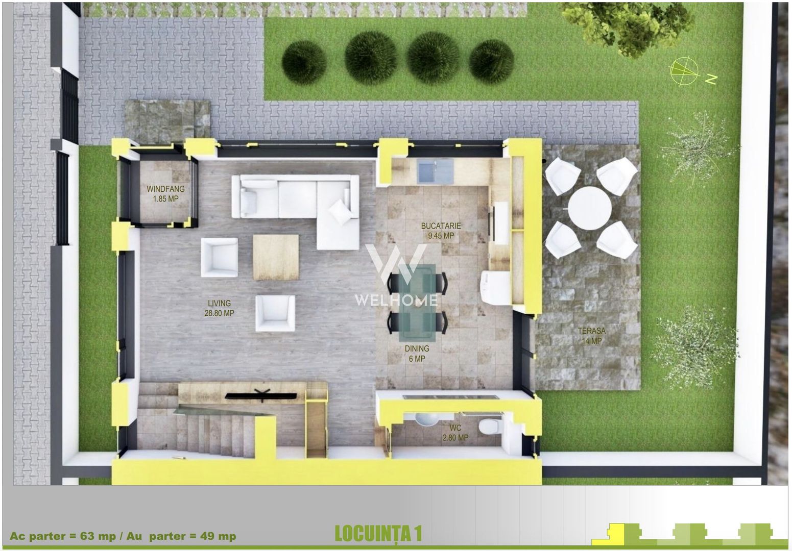 Casa MODERNA cu etaj RETRAS, zona Triajului, Selimbar - Poză 17