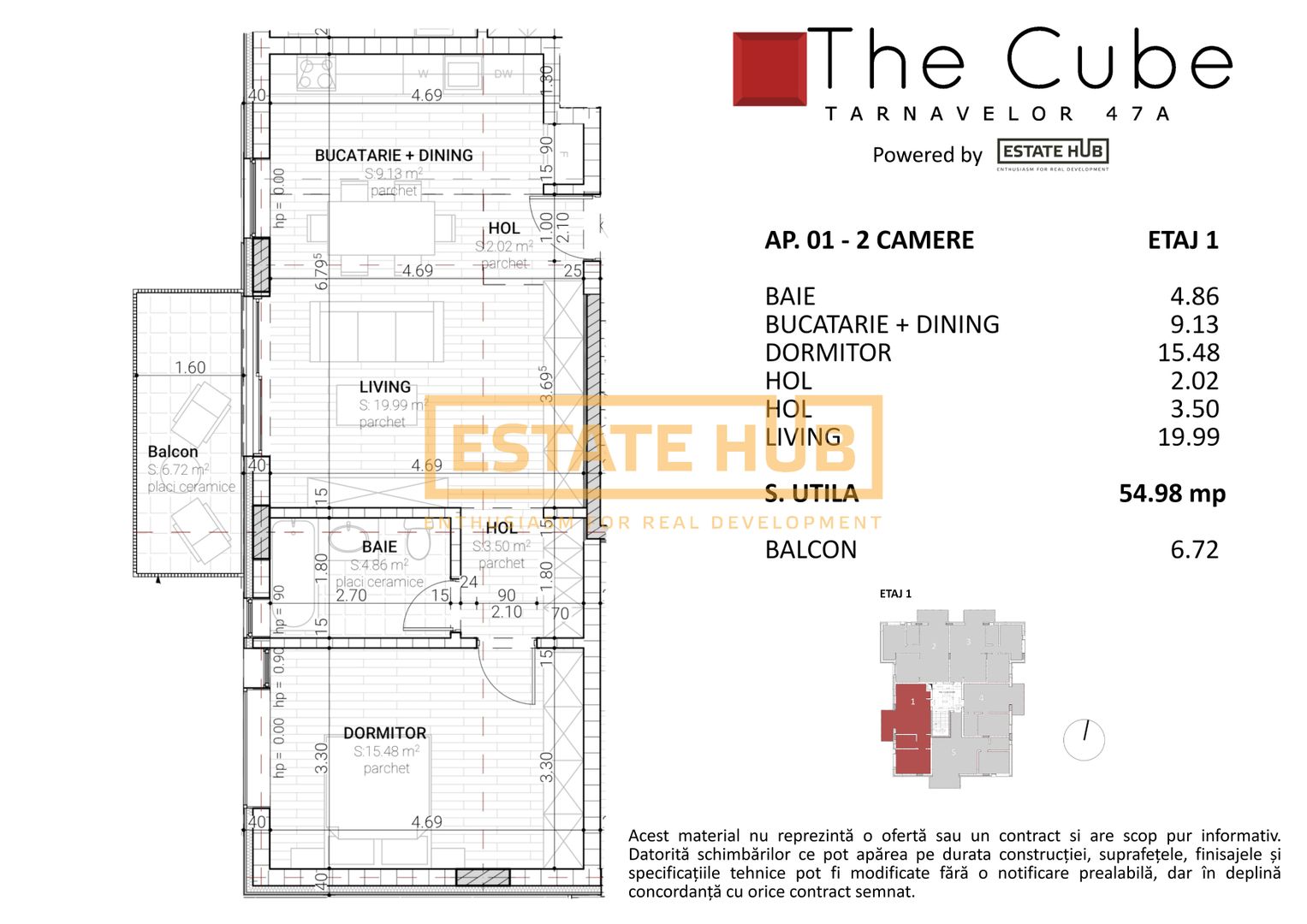 Apartamente premium cu 2 camere Intre Lacuri direct de la dezvoltator - Poză 6