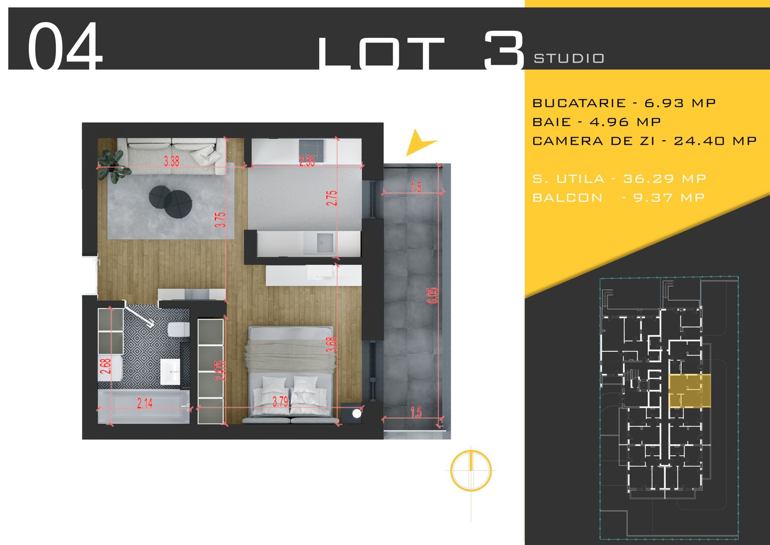 2 camere  Titan Pallady  Metrou Nicolae Teclu - Schiță 7