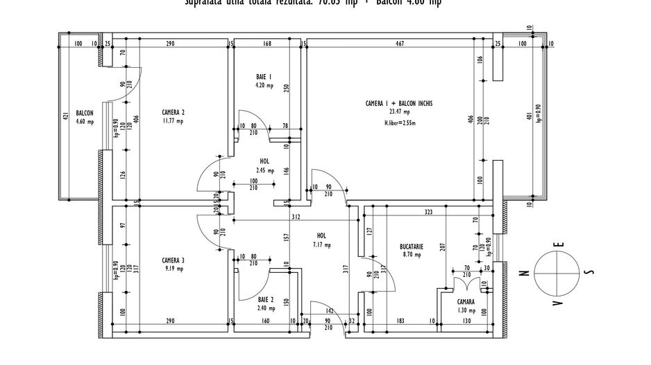 | Apartament cu 3 camere de vanzare | Cartierul Grigorescu | Etaj 4| Decomantat| - Poză 2