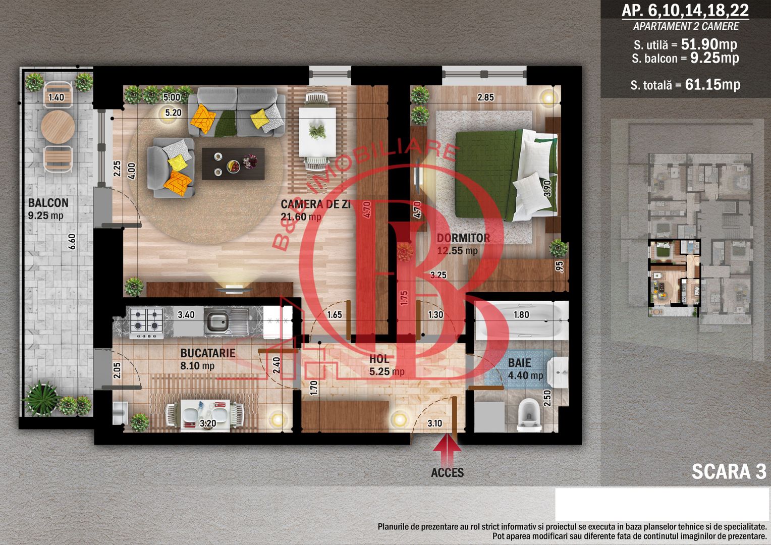 2 camere -Titan-Pallady-Metrou Nicolae Teclu - Schiță 1