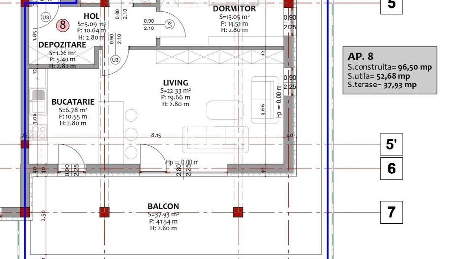 Apartament 2 camere – terasă 37 mp – etaj 1 – 2 parcări – Șelimbăr - Poză 9
