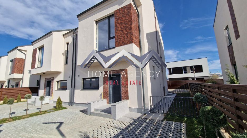 Casă P+1+M de vânzare în Otopeni–Tunari | Ansamblu nou, 3 dormitoare, mobilată - Poză 1