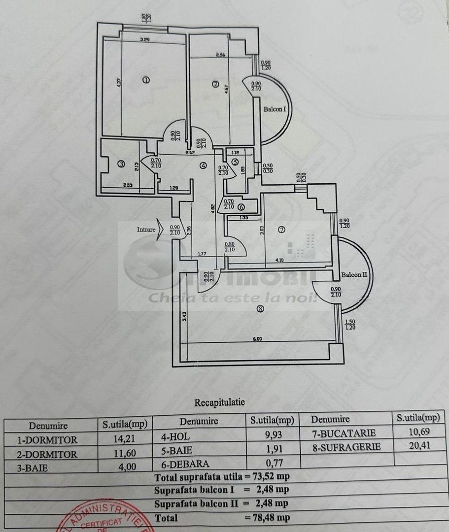Apartament cu 3 camere decomandat, 2 bai - Nicolina - Etaj intermediar - Poză 10