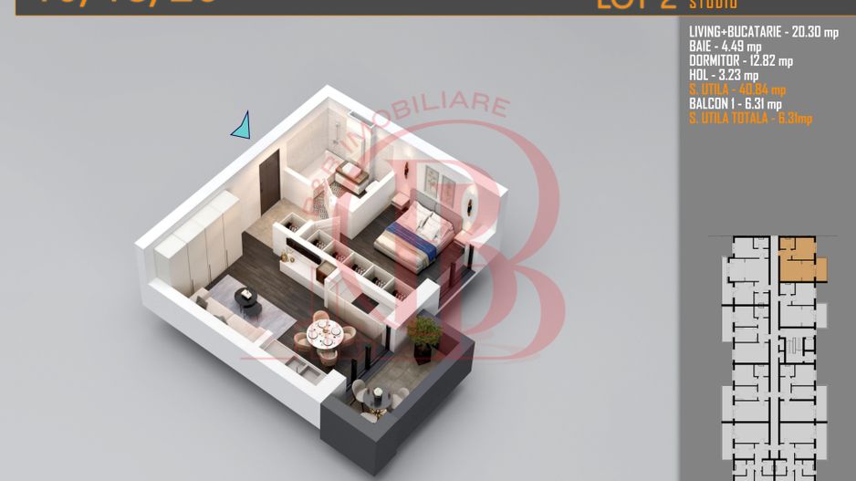 Promo-Ideal Investitie-2 camere-Theodor Pallady Metrou Teclu - Schiță 1