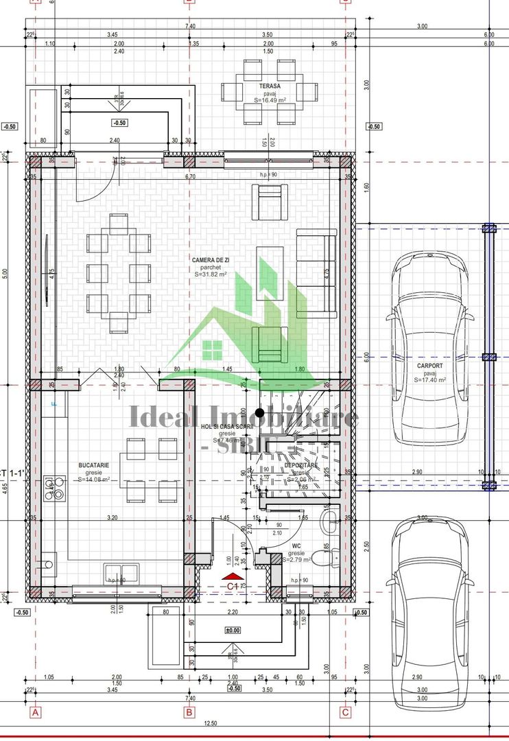 Casa Single cu 4 camere si carport, Zona Brana Selimbar - Schiță 8