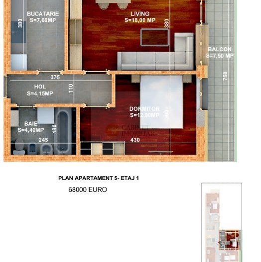 Dezvoltator | 1-2 camere | 38 - 65 mp | Parcare Privată - Poză 9