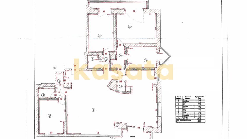 Apartament 4 camere 178 mp utili | Cartier Primăverii - Schiță 13