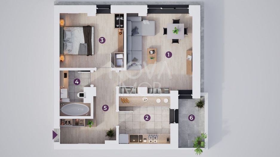 Apartament 2 camere, decomandat, ansamblu nou Calea Surii Mici - Poză 10