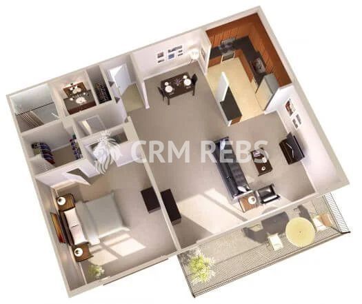 Apartament 2 camere cu centrala etaj 3 mega oferta doar acum sansa vietii 43 mp terasa - Schiță 3