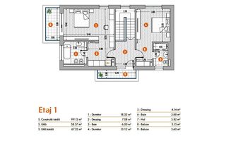 Lacul Snagov - Inchiriere - Vila NOUA - 4 camere - Schiță 26