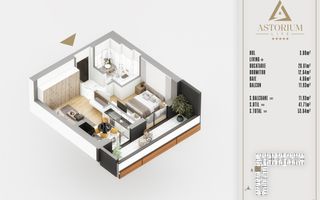 2 camere FINALIZAT  proiect premium titan pallady - Schiță 6