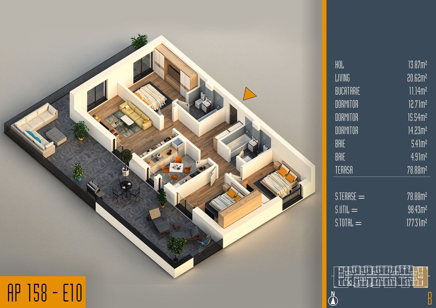 Oferta Lansare 4 camere parcare bonus proiect nou Pallady - Schiță 1