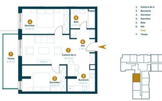 3 camere BLOC NOU, finisat modern, terasă spațioasă | Intre Lacuri - Poză 11