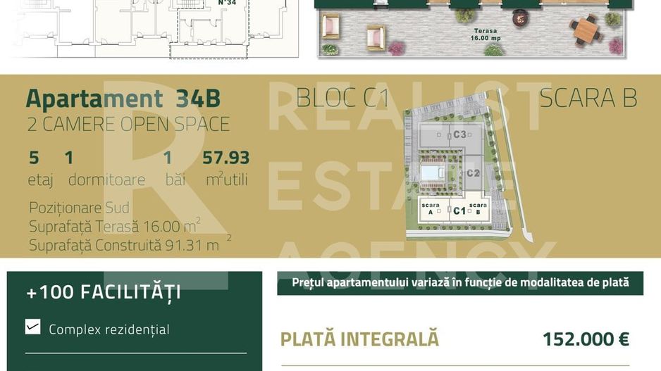 Vânzare, apartament, 2 camere, zona Torontalului, Timișoara - Schiță 8