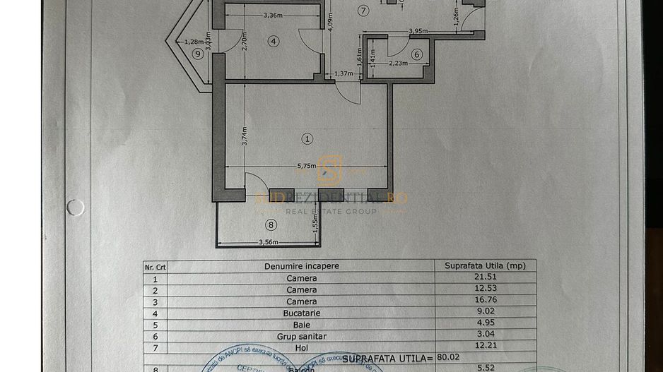 Apartament 3 camere, complet echipat, Apollo Residence, acces metrou - Schiță 17