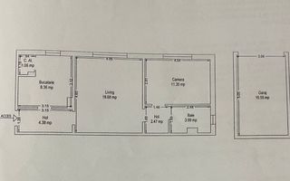 COMISION 0, Apartament 2 Camere, 52mp, GARAJ CF, Parter Inalt, Sagului - Poză 10